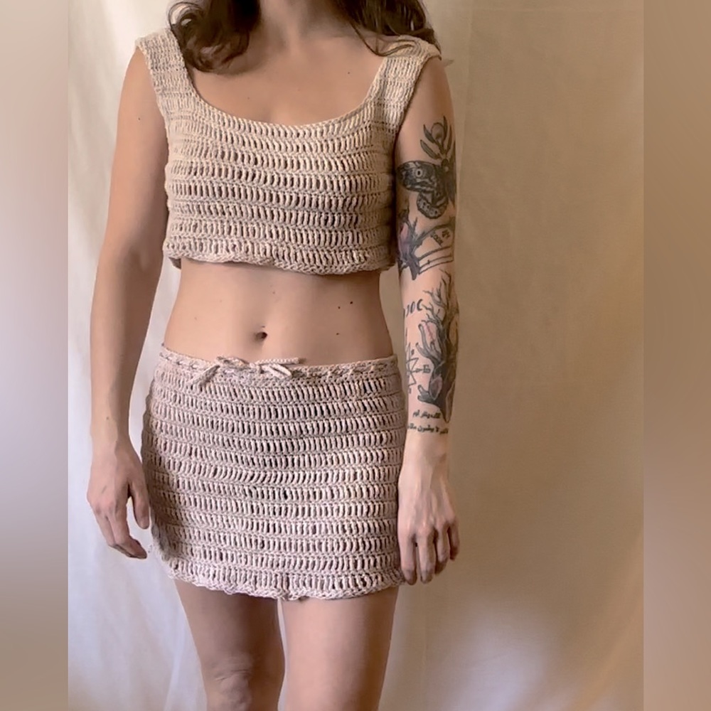 Beige beach set from Pola Tulum